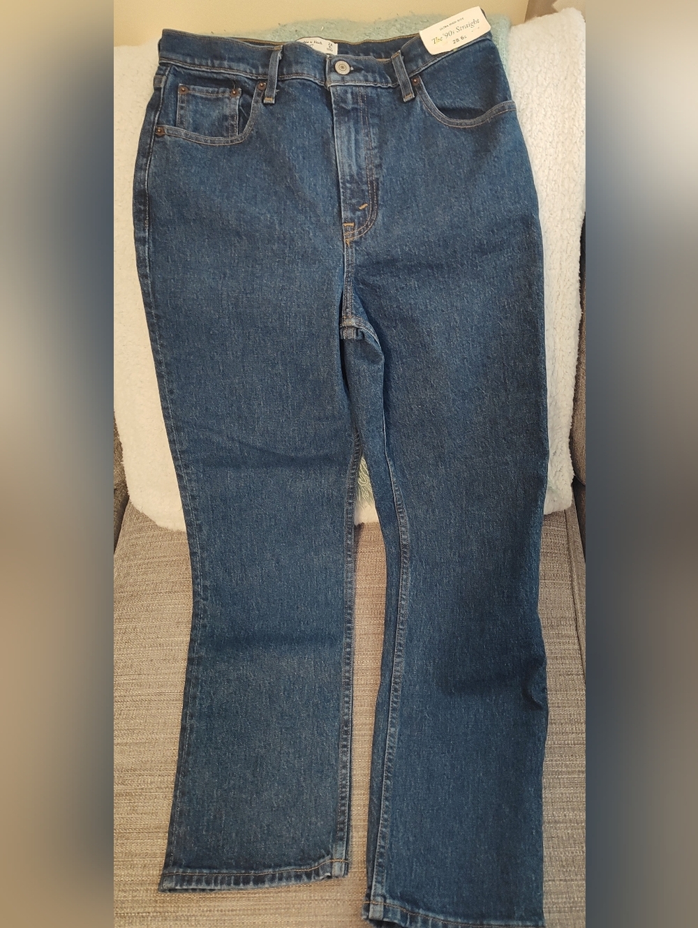 Abercrombie & Fitch Straight-Leg Jeans in Dark Blue Wash